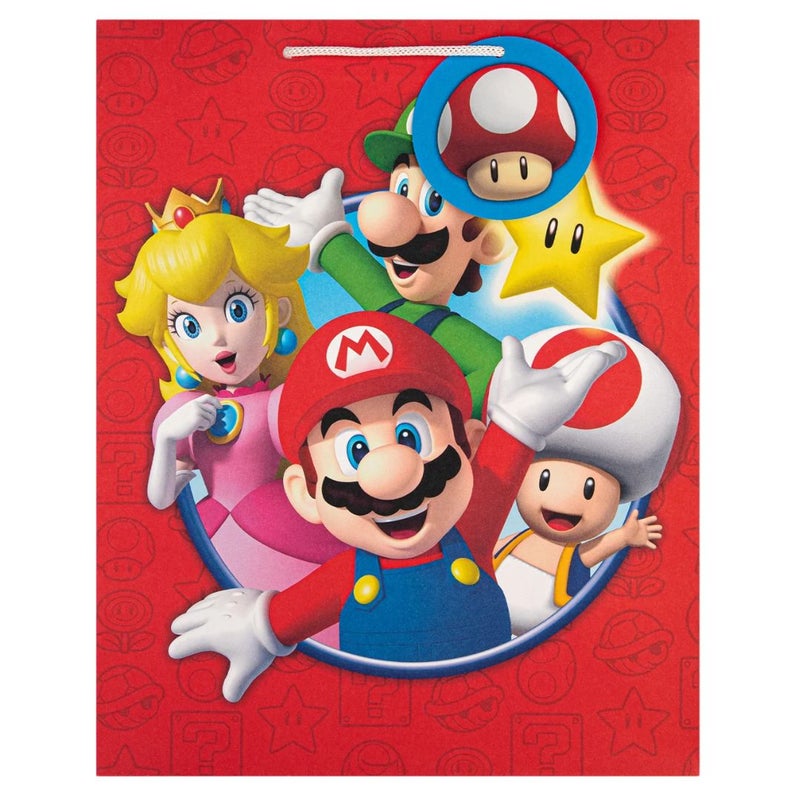 Hallmark Nintendo Super Mario Large Gift Bag (26.5 x 14.6 x 33 cm) - Image 1